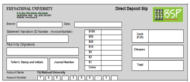 Cheque sample